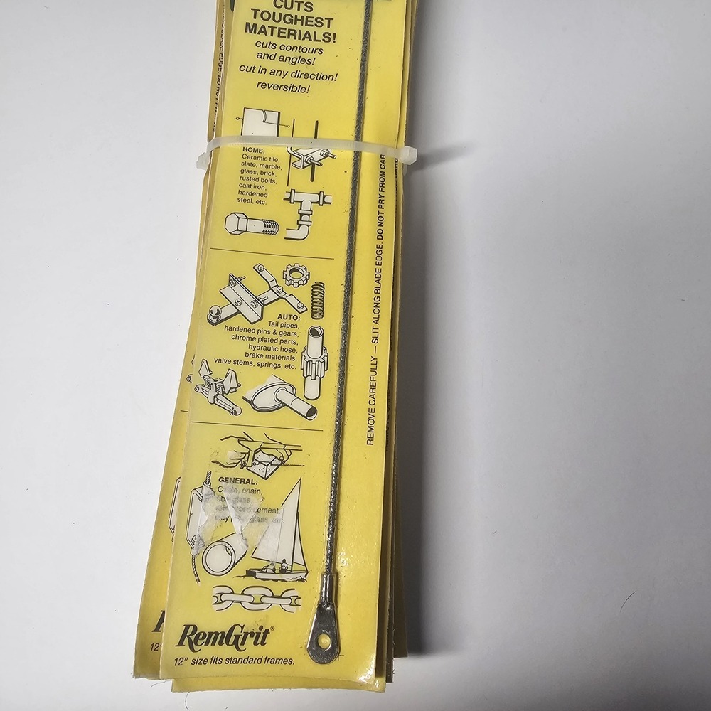 RemGrit‎ Tungsten Carbide Rod Saw Blades Lot of 21 Packs 12in NOS Grit Edge - Picture 3 of 7